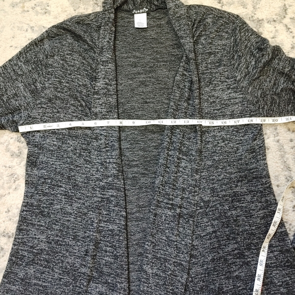 Dark Grey Cardigan long open front Large Fig & Blu - Picture 5 of 6